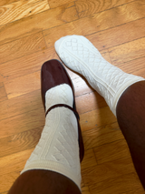 Cable Knit Cozy Socks
