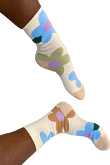 pastel daisy socks cute everyday socks